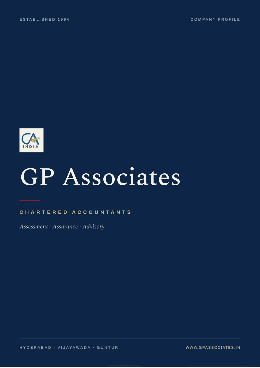 Cover of GP Associates Profile: Chartered Accountants, established 1994
